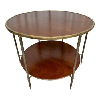 Fantastic Art Deco Round Flip-Top Cocktail Table/ Game Table