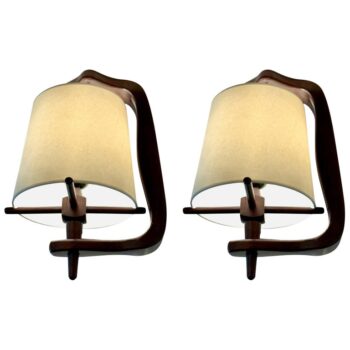 Guillerme et Chambron Ceiling Mounted Lantern Style Light Fixtures Set