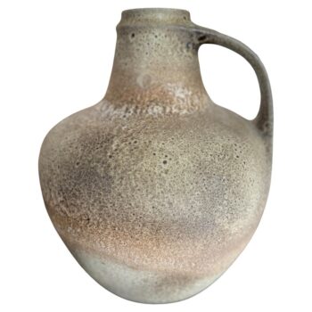 Outstanding Large West German Earthenware/ Pottery Vase w/ Arched Handle
