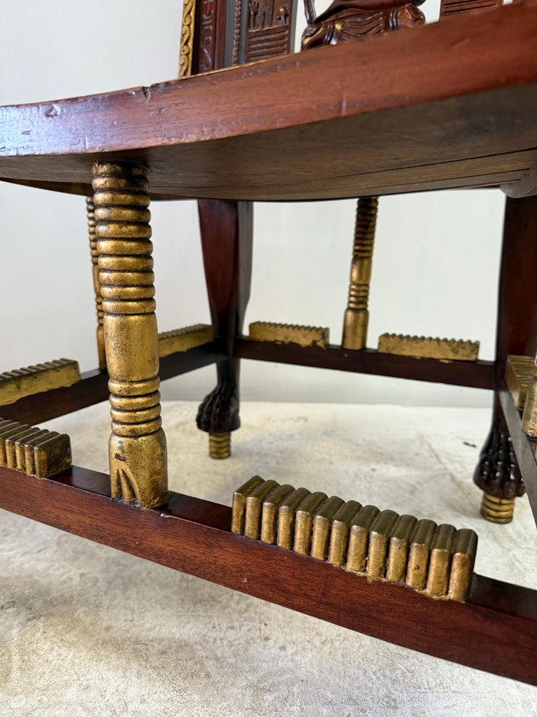 Vintage Egyptian Revival Chairs Inspired by Tutankhamun's Tomb Chair - PAIR