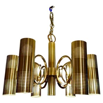 Sciolari Perforated Brass 12-Light Chandelier