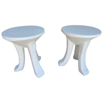 A Heavy Plaster Tri-Legged Side Table