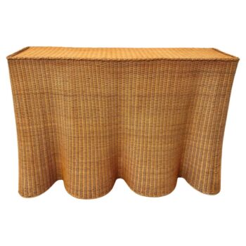 Trompe L'Oeil Draped Wicker Console Table