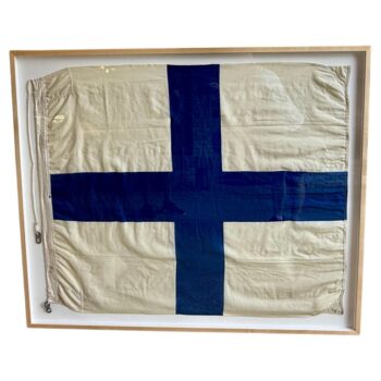 Large WW II Era Signal Flag / Finland National Flag