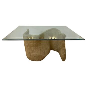 1970's Silas Seandel Cast Solid Resin Desk or Dining Table - SIGNED