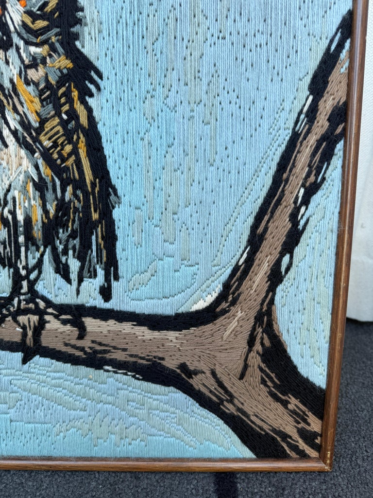 Bernard Buffet, the Owl 'La Chouette' Framed Tapestry Wall Art 1974