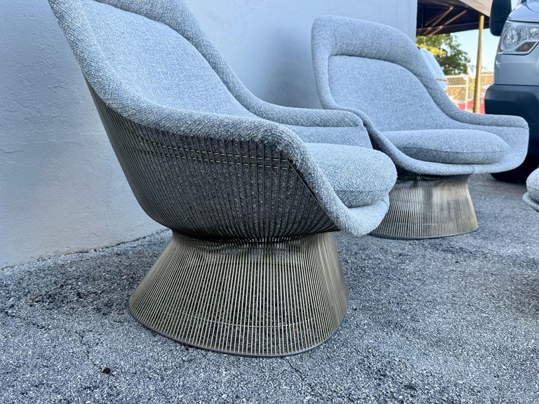 Pair of Warren Platner "Easy" Lounge Chairs and Ottoman