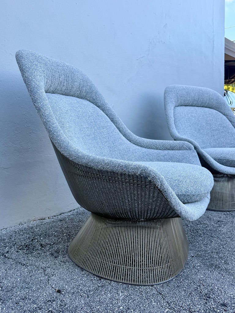 Pair of Warren Platner "Easy" Lounge Chairs and Ottoman