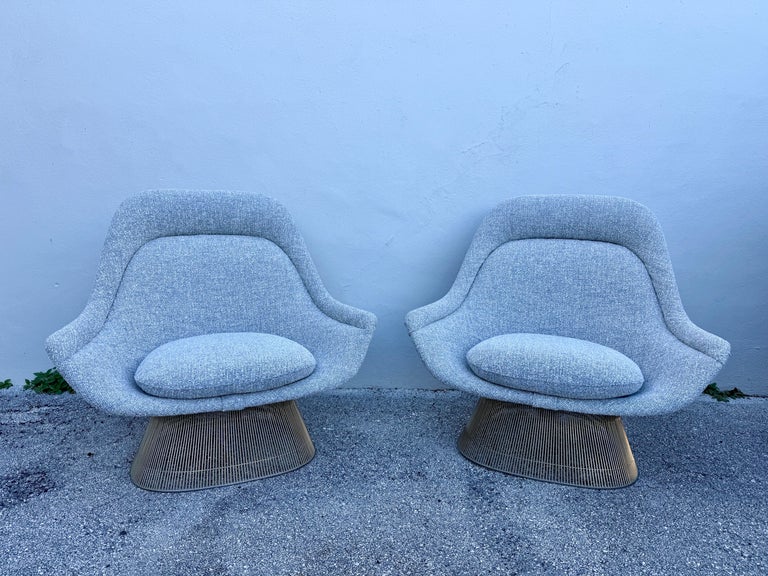 Pair of Warren Platner "Easy" Lounge Chairs and Ottoman