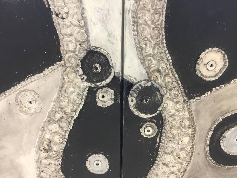 Pair of Brutal Soldered Aluminum Cabinets