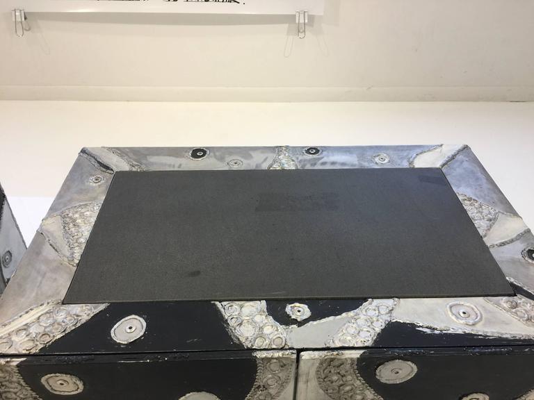 Pair of Brutal Soldered Aluminum Cabinets