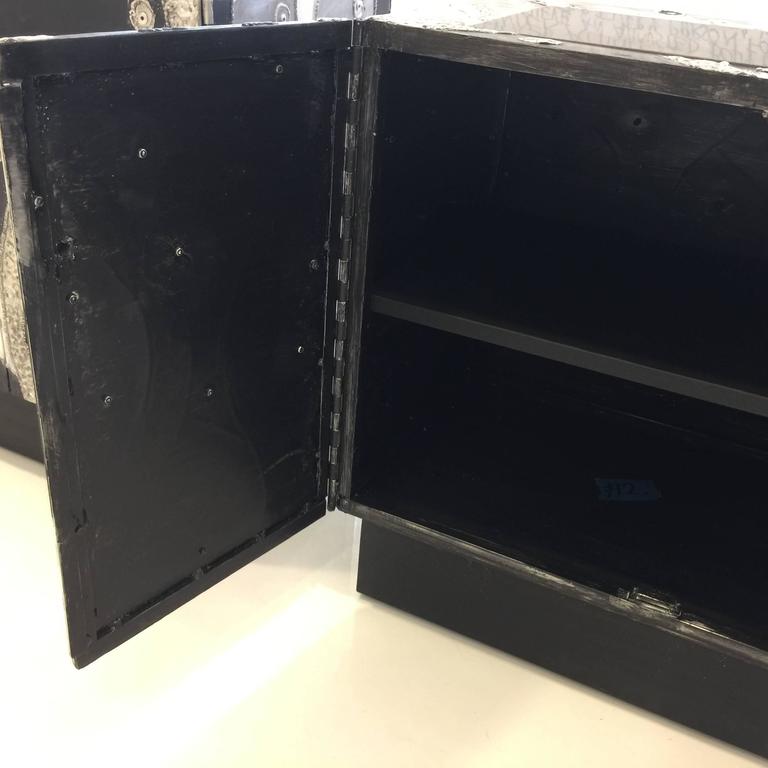 Pair of Brutal Soldered Aluminum Cabinets