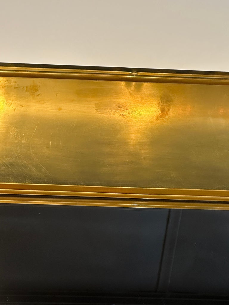 Grand Vintage Italian Brass Framed Mirror