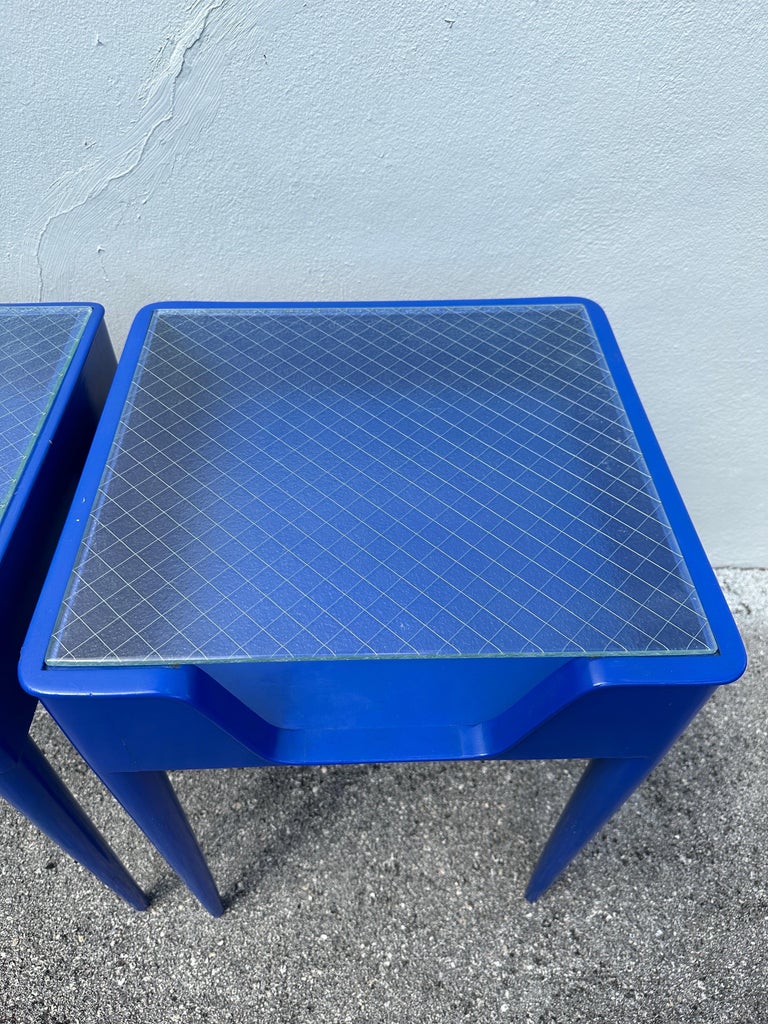 Pair of Midcentury European Open Shelf Side Tables