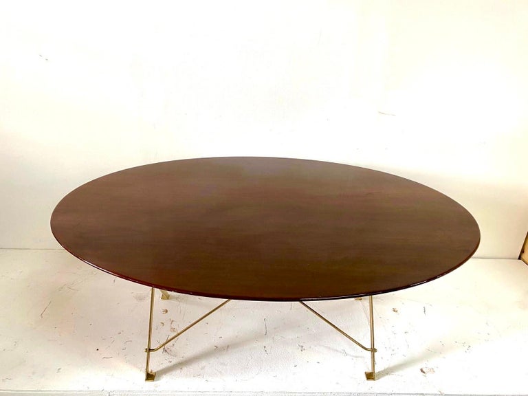 Signed Cavalletto Oval T3 Table by Luigi Caccia Dominioni for Azucena