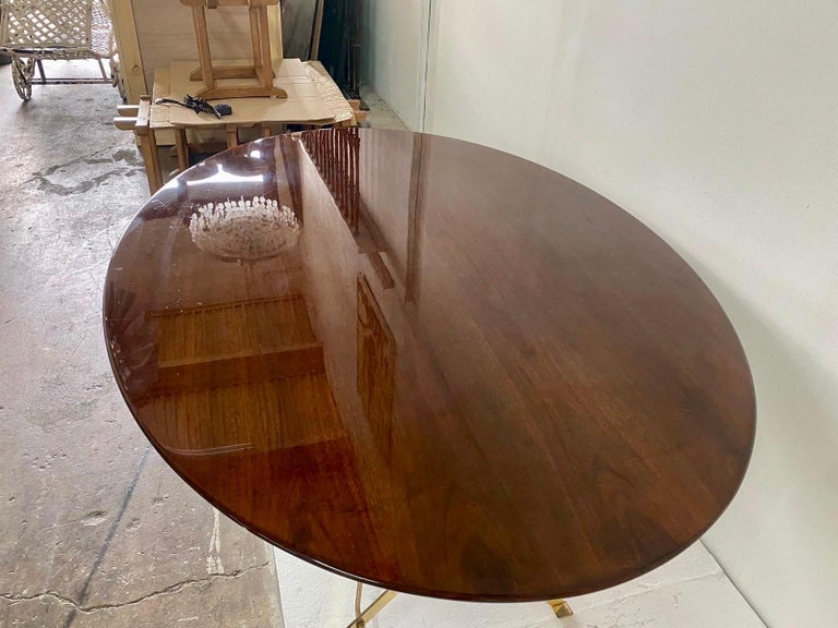 Signed Cavalletto Oval T3 Table by Luigi Caccia Dominioni for Azucena