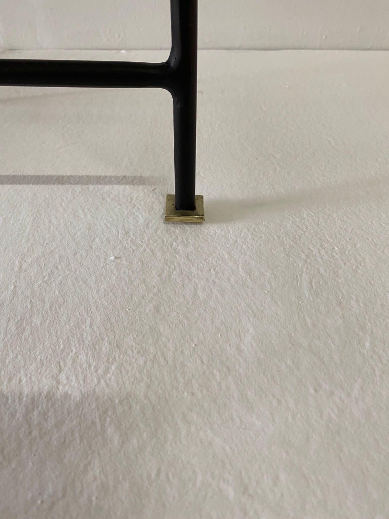 Iron Four-Seat Powder-coated Bench