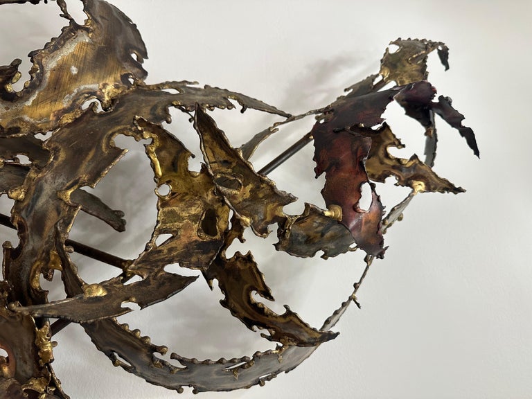 Important Oversized Silas Seandel Torch-cut Iron Wall Sculpture