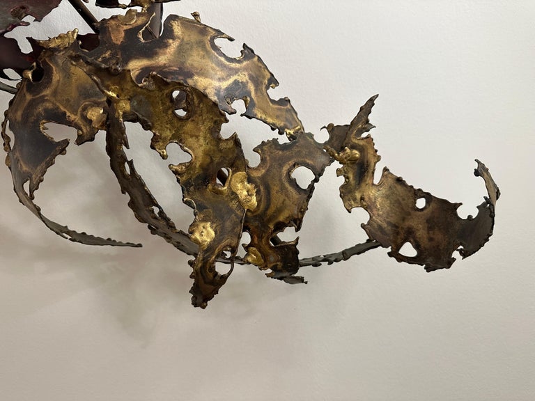 Important Oversized Silas Seandel Torch-cut Iron Wall Sculpture