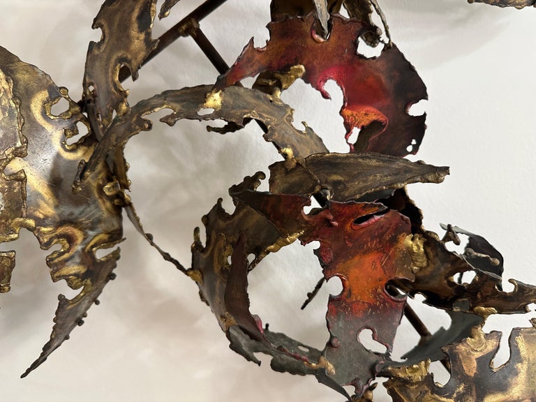 Important Oversized Silas Seandel Torch-cut Iron Wall Sculpture