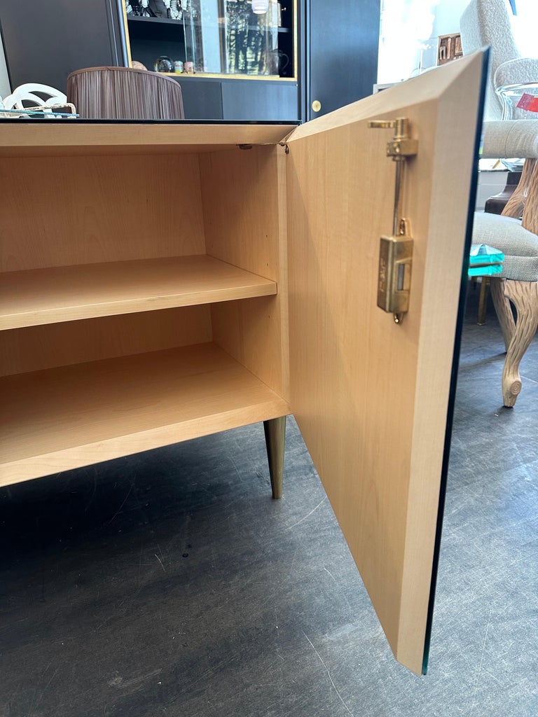 EFFETTO VETRO Italian Green Tinted Mirror Cabinet (Two Available)