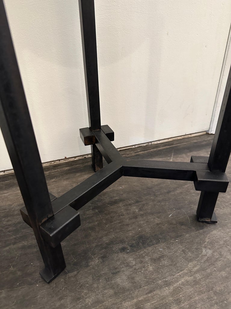 Industrial Studio Occasional Table w/19th C. Glass, 4 available