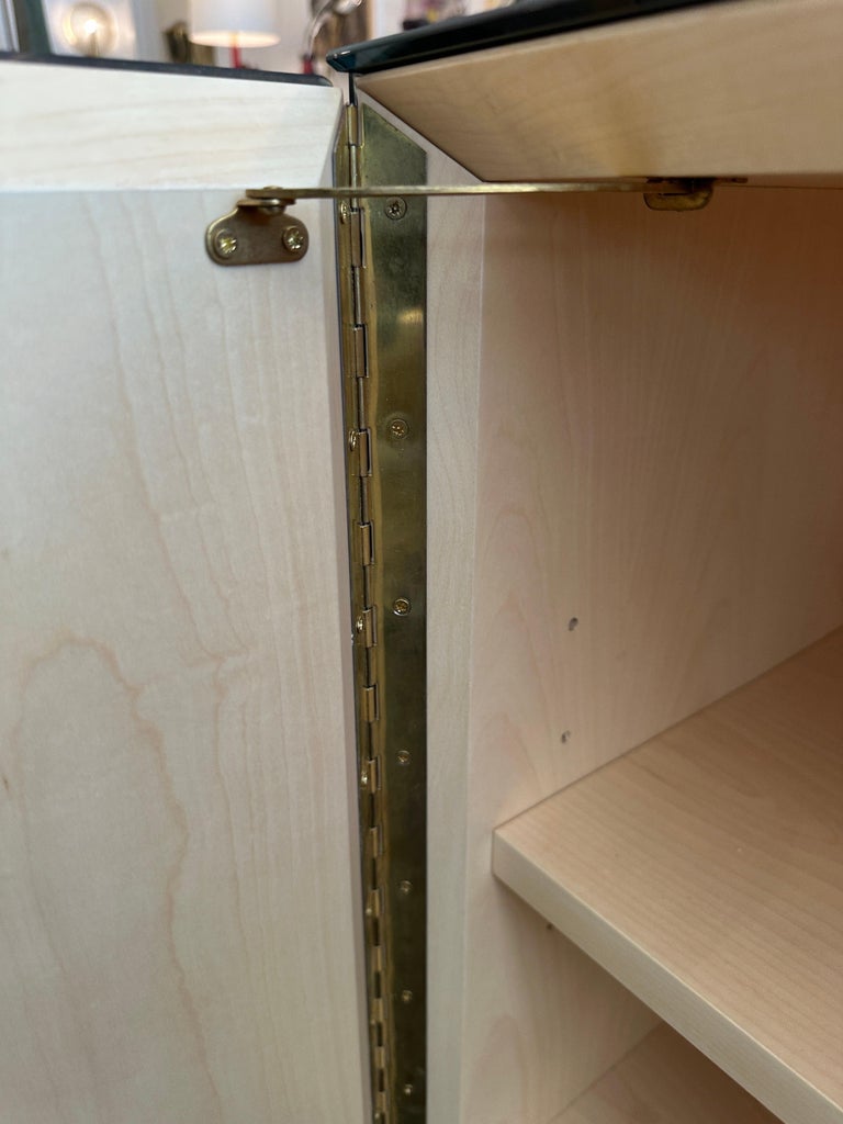 EFFETTO VETRO Italian Green Tinted Mirror Cabinet (Two Available)