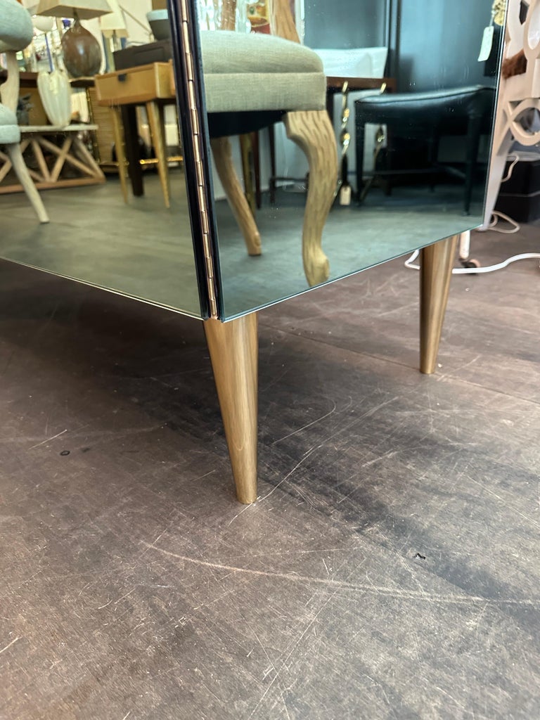 EFFETTO VETRO Italian Green Tinted Mirror Cabinet (Two Available)