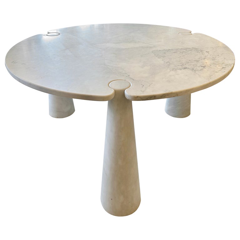 Angelo Mangiarotti 'Eros' Round Marble Dining Table, Italy, 1970s