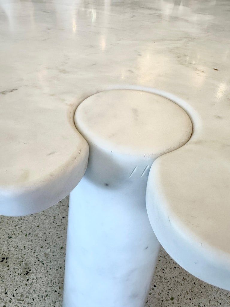 Angelo Mangiarotti 'Eros' Round Marble Dining Table, Italy, 1970s