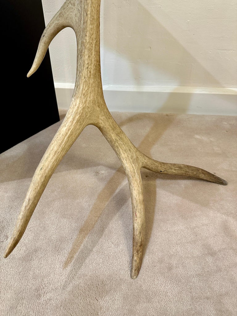 Unique Custom Table/ Pedestal w/ 6 Point Antler Base