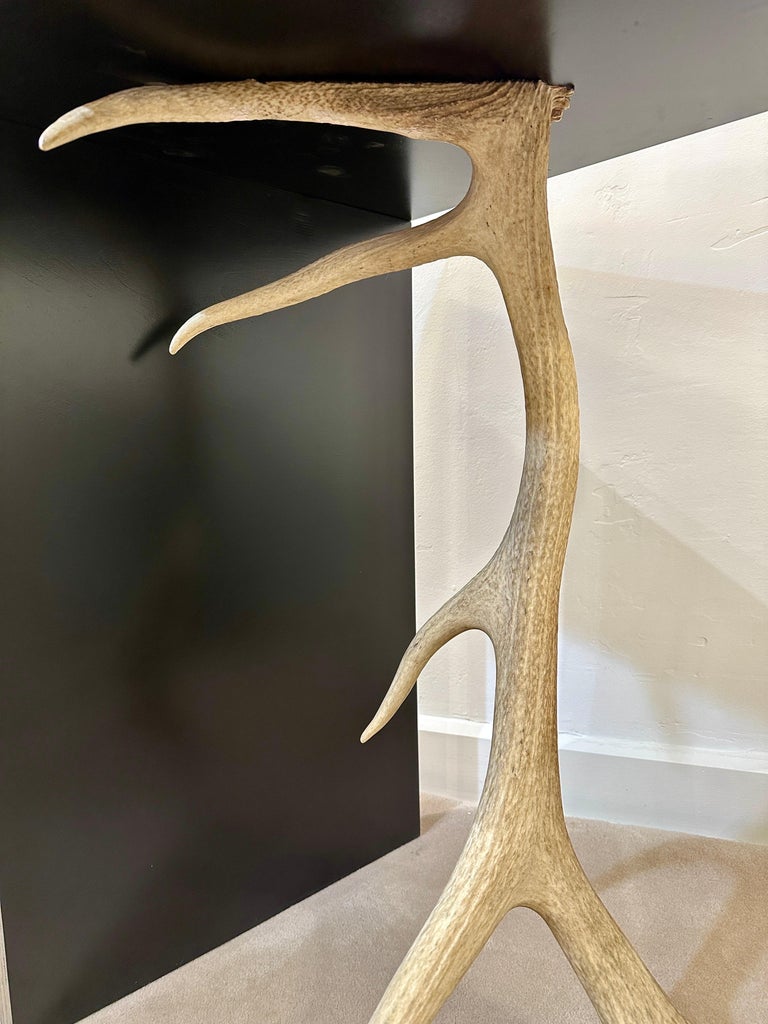 Unique Custom Table/ Pedestal w/ 6 Point Antler Base