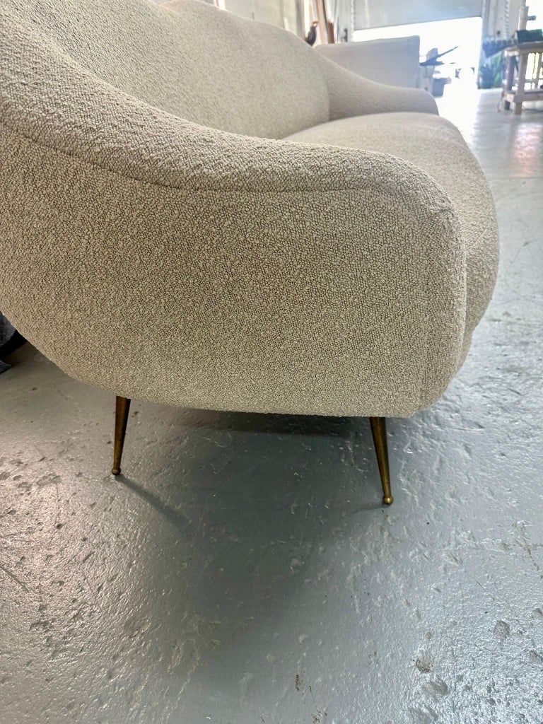 ISA Bergamo Sculpturally Curved Sofa, Italy 1950's