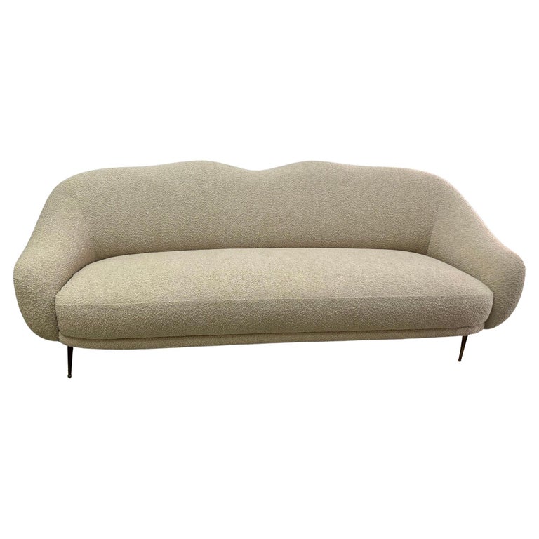 ISA Bergamo Sculpturally Curved Sofa, Italy 1950's