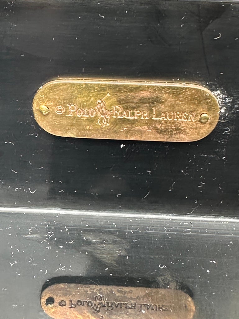 Vintage Ralph Lauren Chinoiserie Black Lacquered Pagoda Style End Table