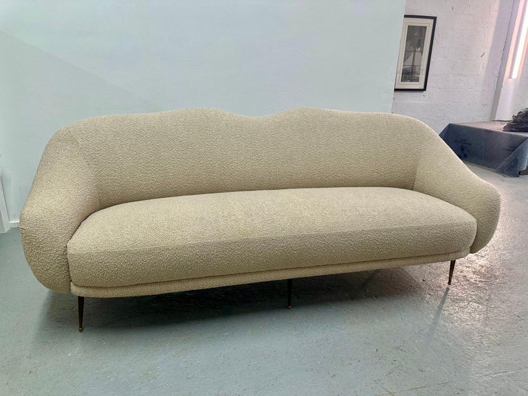 ISA Bergamo Sculpturally Curved Sofa, Italy 1950's