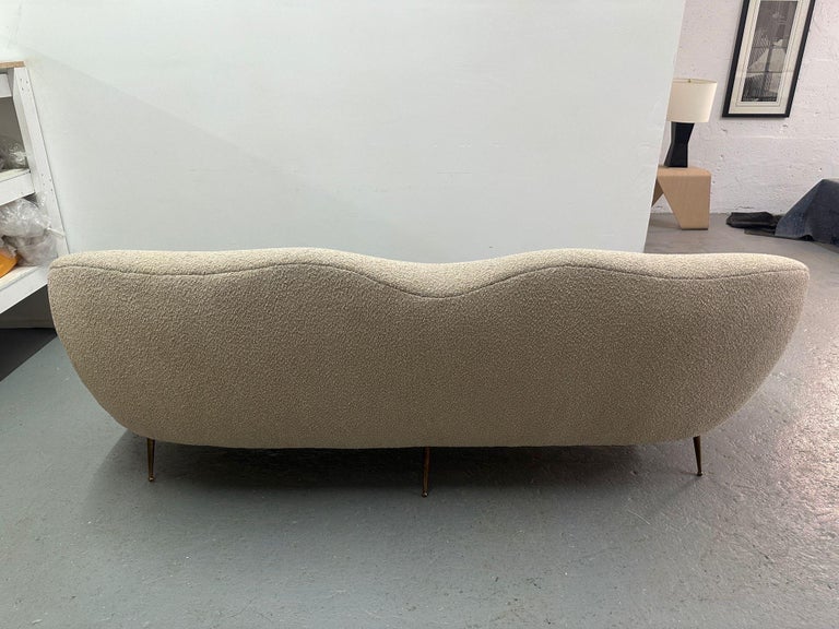 ISA Bergamo Sculpturally Curved Sofa, Italy 1950's