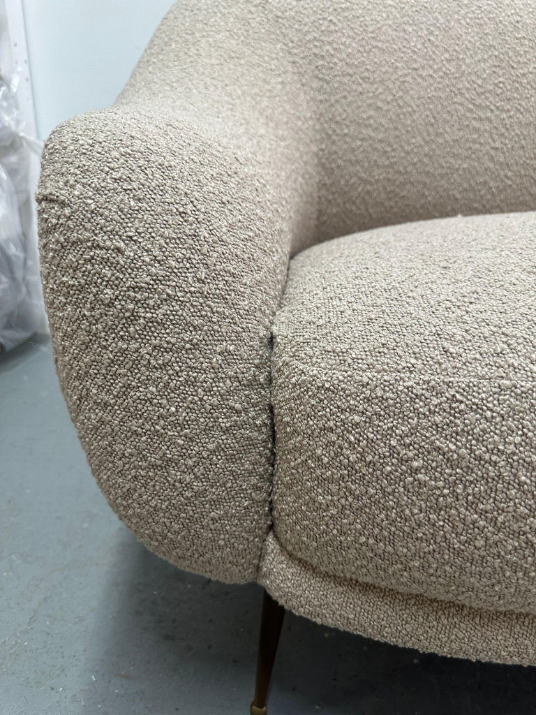 ISA Bergamo Sculpturally Curved Sofa, Italy 1950's