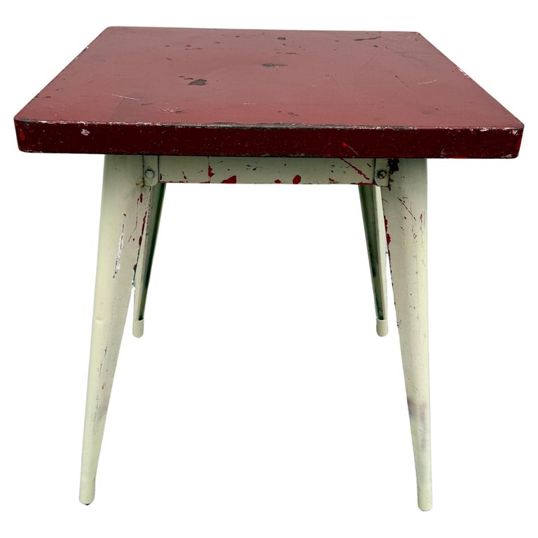 Xavier Pauchard Vintage French Square Metal Bistro Table