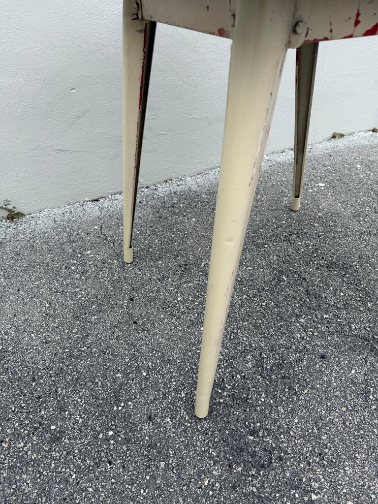 Xavier Pauchard Vintage French Square Metal Bistro Table