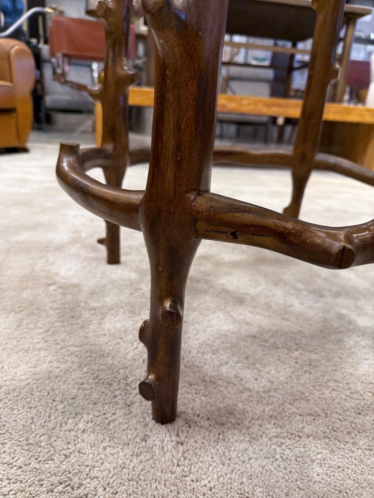 Pair of Expertly Crafted Studio Faux Bois Side Tables