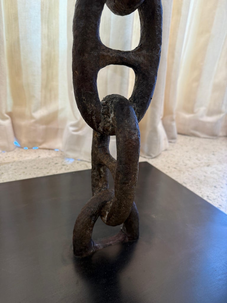 Chaine d'Ancre Antique Iron Chain Links Side Table (4 Available)