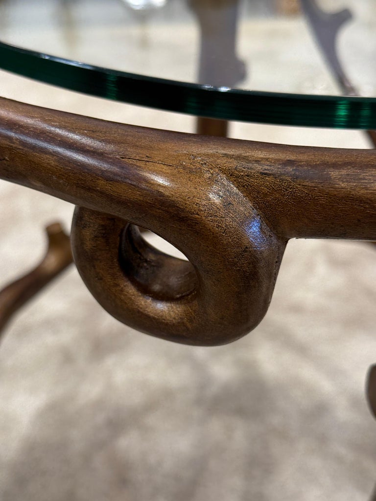 Pair of Expertly Crafted Studio Faux Bois Side Tables