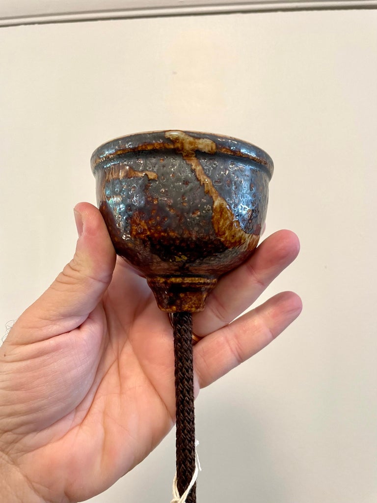 Vintage Swedish Bell Shaped Ceramic Pendant Lights