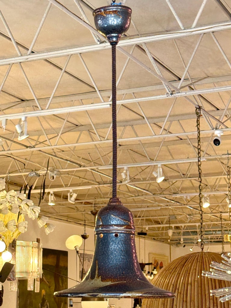 Vintage Swedish Bell Shaped Ceramic Pendant Lights