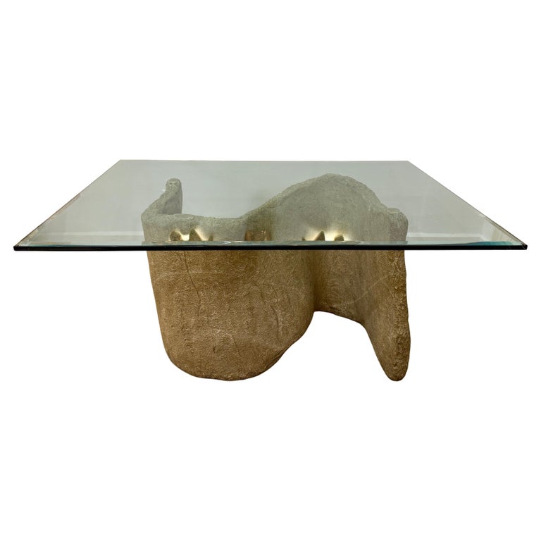 1970's Silas Seandel Cast Solid Resin Desk or Dining Table - SIGNED