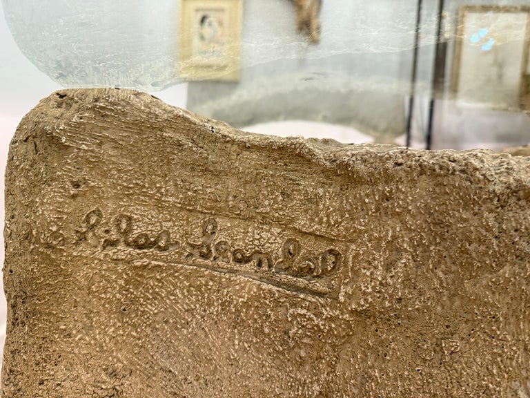 1970's Silas Seandel Cast Solid Resin Desk or Dining Table - SIGNED