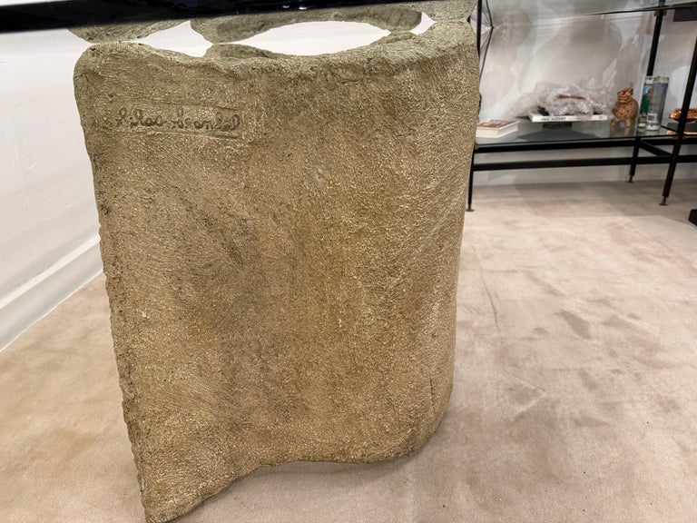 1970's Silas Seandel Cast Solid Resin Desk or Dining Table - SIGNED