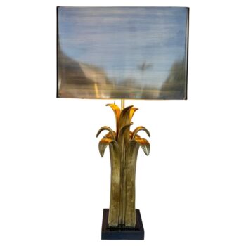 Chrystiane Charles for Maison Charles "Feuilles D'Eau" Gilt Bronze Table Lamp