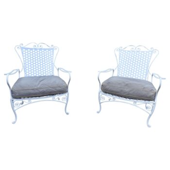 Pair of French 1950's Reclining Lounge Garden Chairs